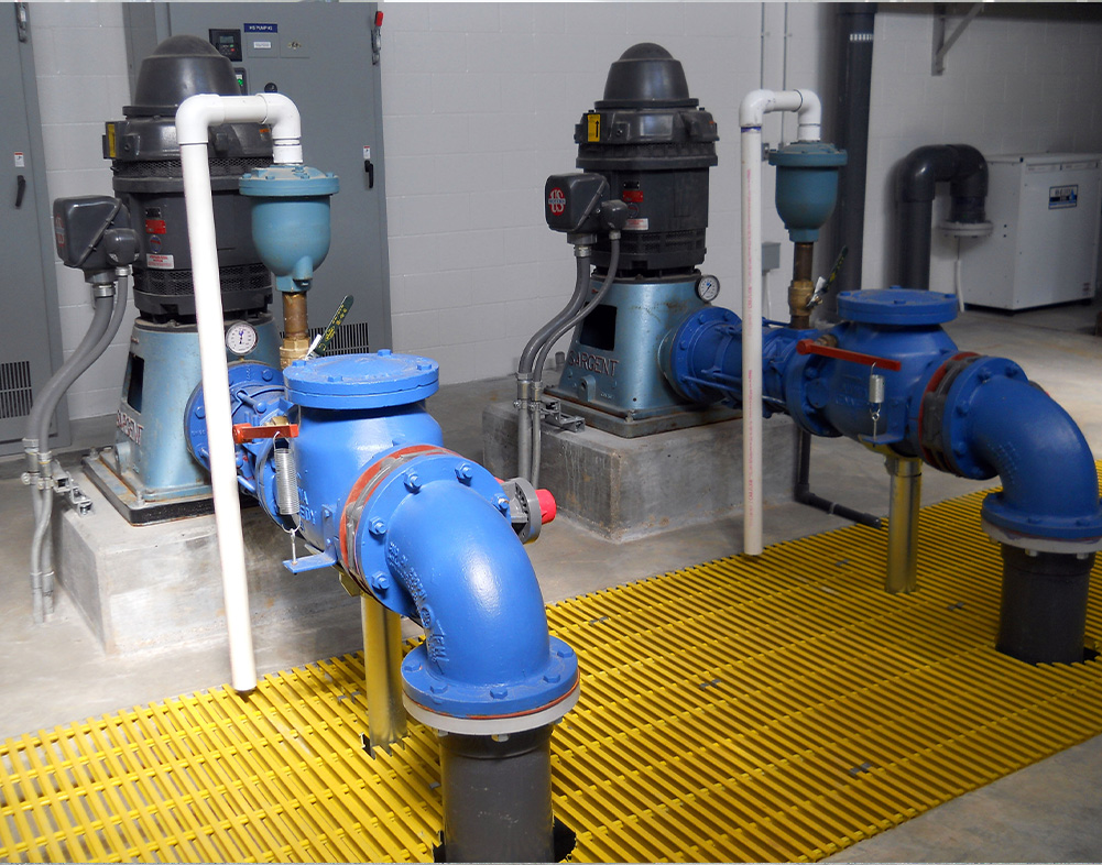 water utilities inside the plant